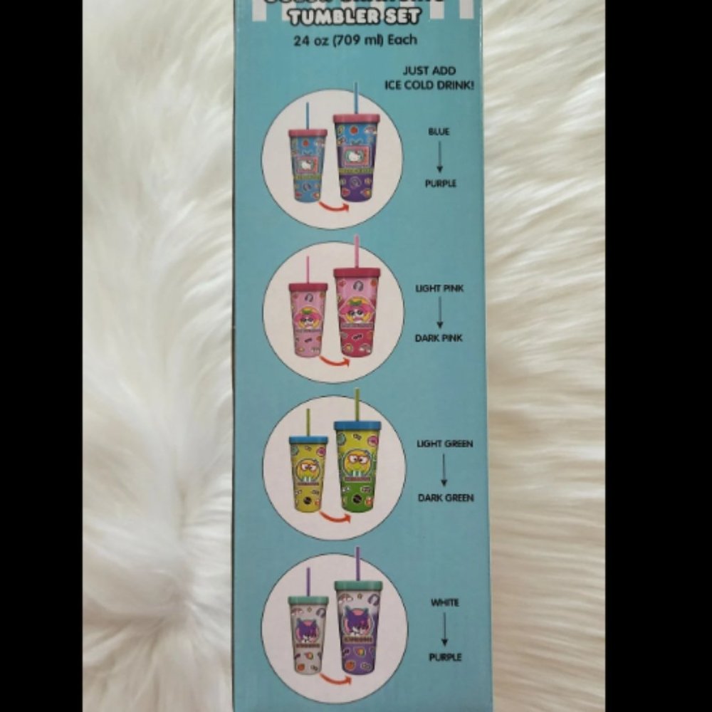 Sanrio Summer edition Color Changing tumblr set of 4